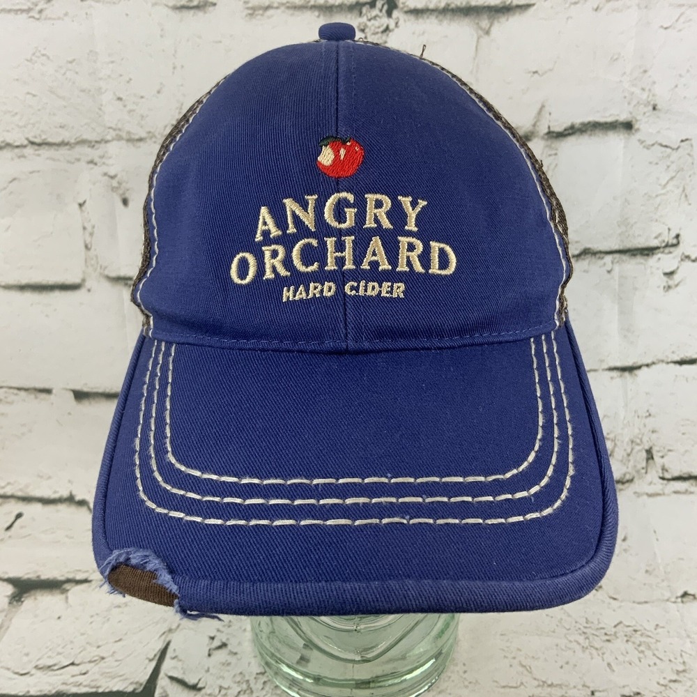 Angry Orchard Hard Cider Ball Cap Hat Blue Vented Snapback